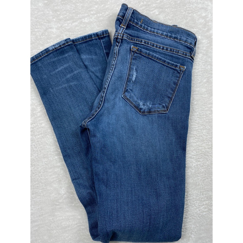 Flying Monkey Distressed Skinny Jeans Women Size 28 Blue Denim Ripped